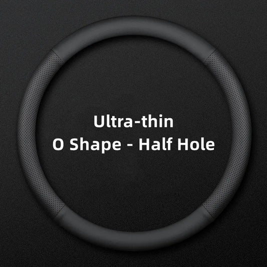 Purilite Select Ultra-Thin Universal Car Steering Wheel Cover – Breathable Faux Leather Wrap (37–38cm)