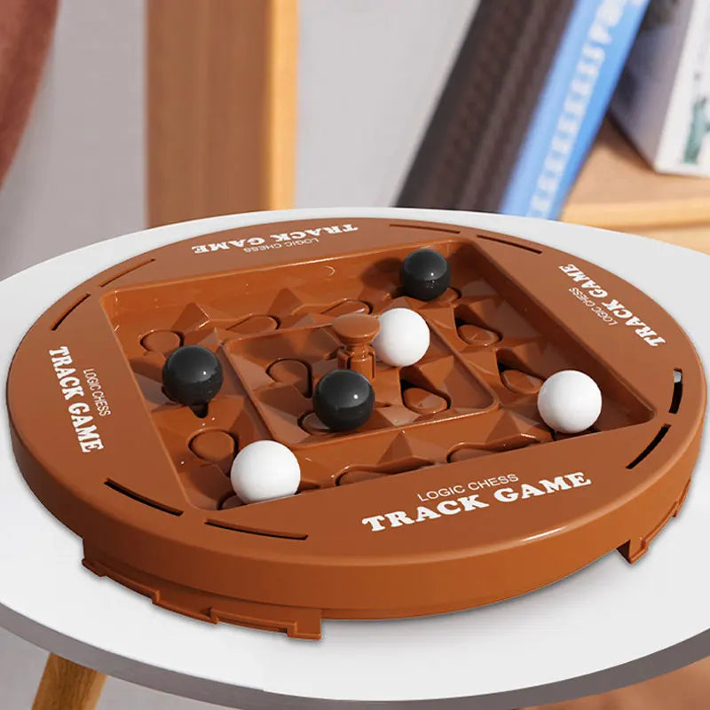 Purilite Select Dual Player Track Rotating Logic Chess Game – Four-in-a-Row Strategy Board Educational Tabletop Toy