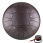 Purilite Select | 8 Inch Steel Tongue Drum 11 Notes | Key of F Handpan Drum | Meditation Yoga Musical Instrument with Carry Bag