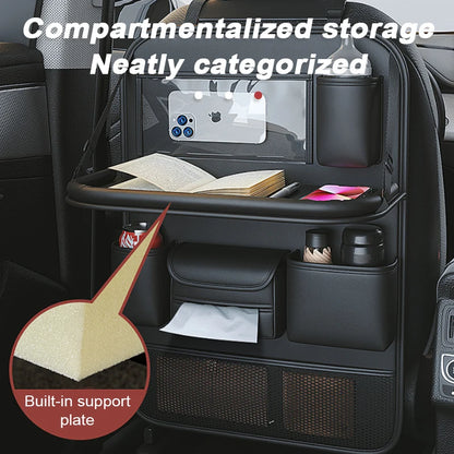 Purilite Select Car Seat Back Organizer with Foldable Table Tray