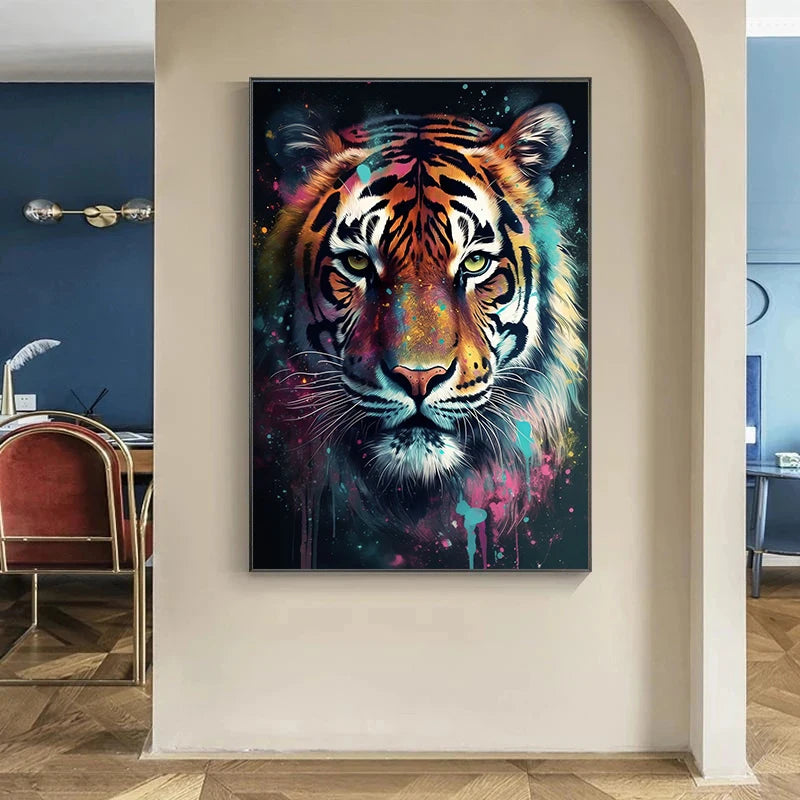 Purilite Select Lion & Tiger Animal Portrait Poster