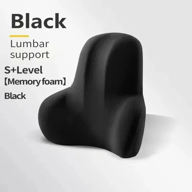 Purilite Select Memory Foam Lumbar Back Cushion | Ergonomic Support Pillow for Car, Office, Gaming Chair & Postpartum Relief