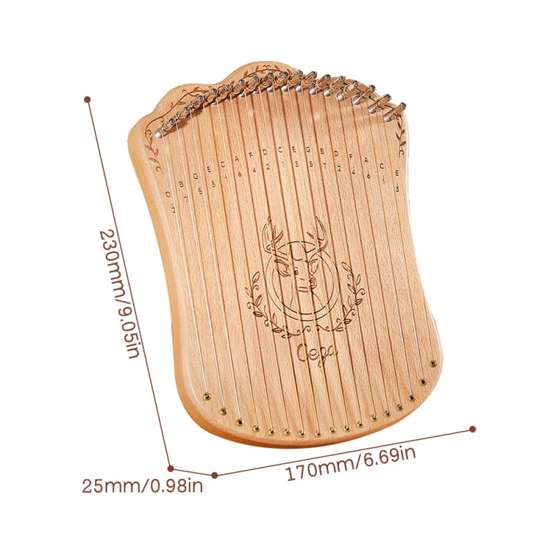 Purilite Select 17-String Lyre Harp