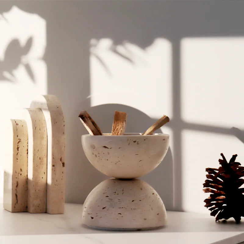 Purilite Select Beige Travertine Sphere Mubkhar