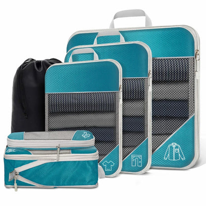 Purilite Select 5‑6 PCS Compressed Travel Packing Cubes Set