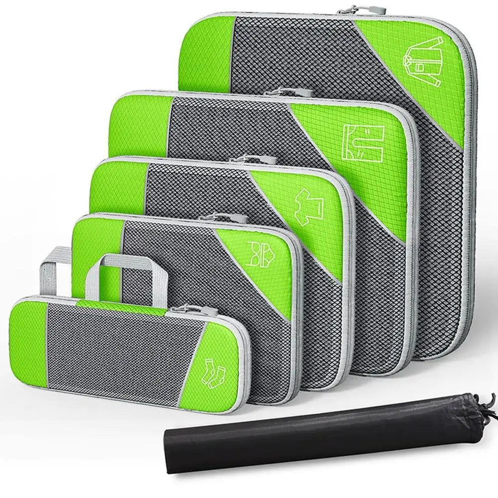 Purilite Select 6‑Piece Travel Organizer Compression Packing Cubes Set