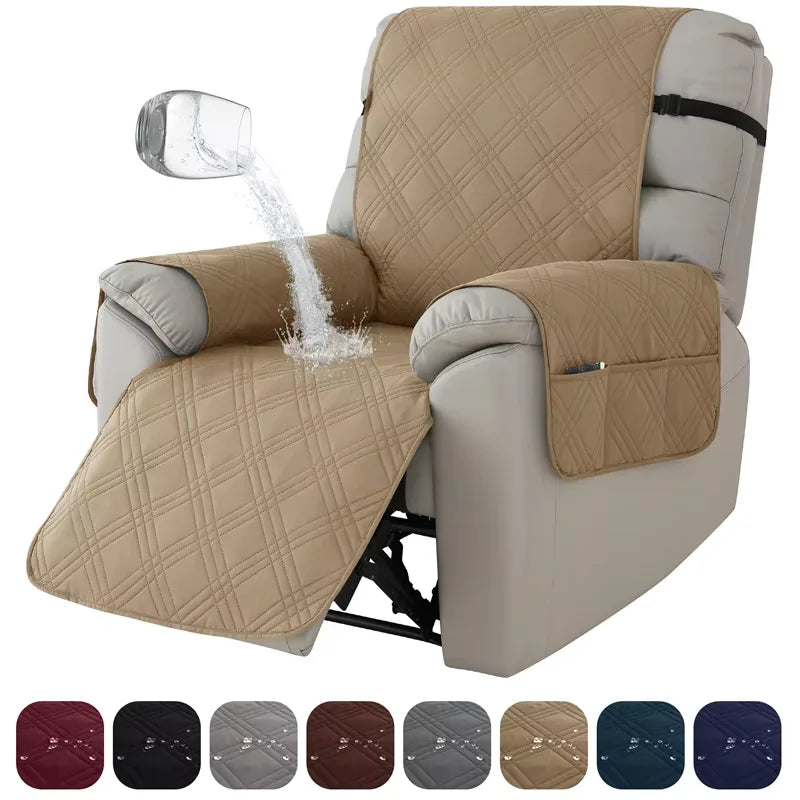 Purilite Select 1-Seater Waterproof Recliner Cover Anti-Slip Sofa Couch Furniture Protector for Pets and Kids