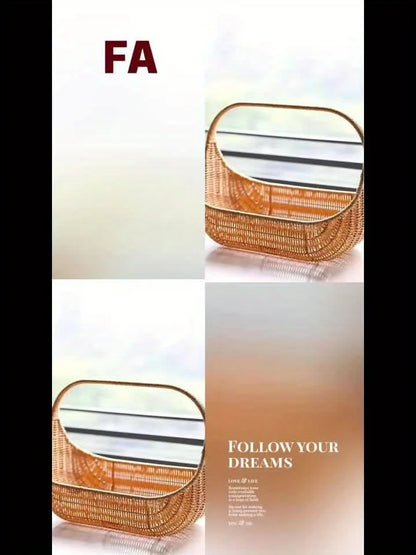 Purilite Select Handwoven Natural Rattan Bread Fruit Basket