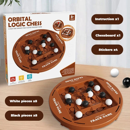 Purilite Select Dual Player Track Rotating Logic Chess Game – Four-in-a-Row Strategy Board Educational Tabletop Toy