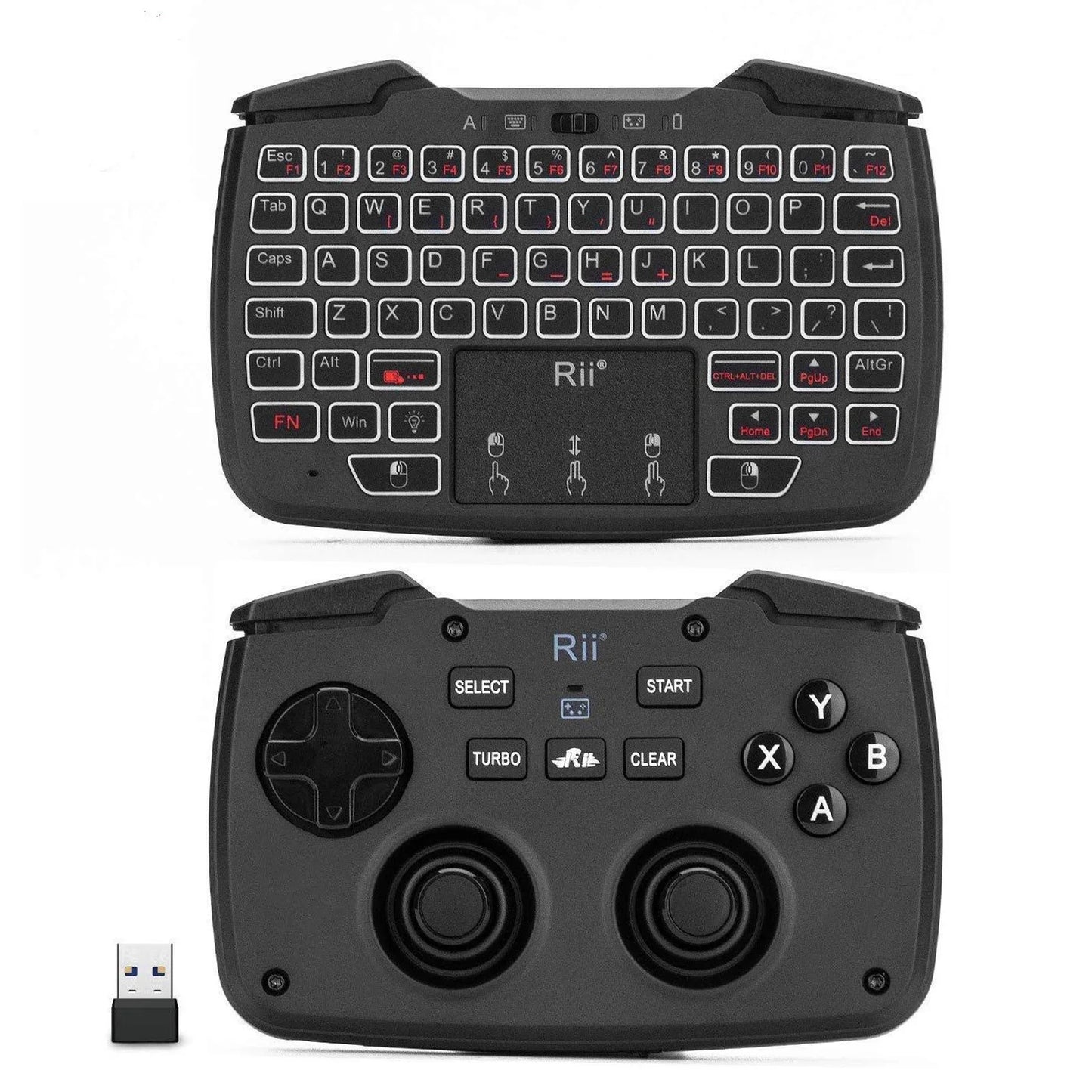 Purilite Select RK707 2.4GHz Wireless Portable Game Controller Keyboard Mouse Combo