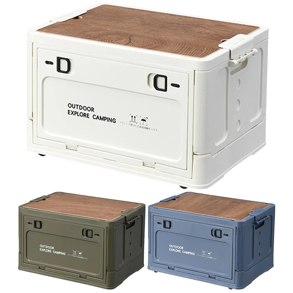 Purilite Select 30L Collapsible Storage Box Large Capacity Portable Storage Container with Side Opening Lid