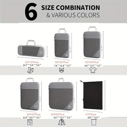 Purilite Select 6PCS Travel Packing Cubes Set