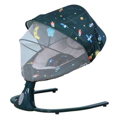 Purilite Select Electric Baby Rocking Chair | BT Infant Rocking Swing | Washable Baby Cradle Seat | Metal Frame Baby Couch | 0-18 Months