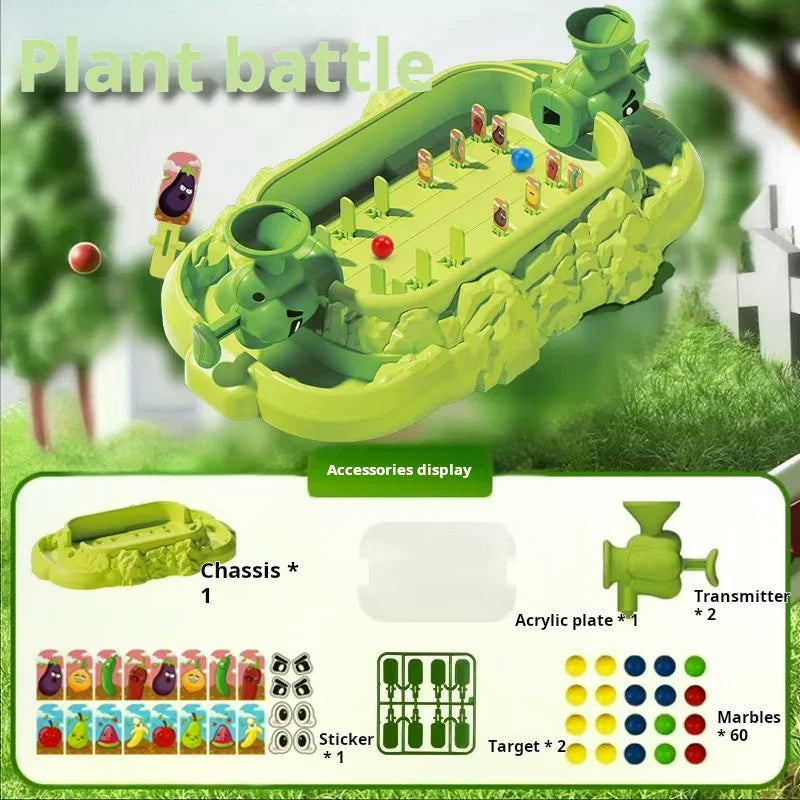 Purilite Select | Kids Battle Game Toy Vegetable Pinball Shooter | Parent-Child Desktop Party Game | Family Game Night Toy