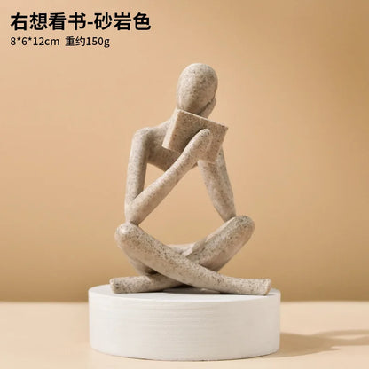 Purilite Select Light Luxury Abstract Reading Figure Statue