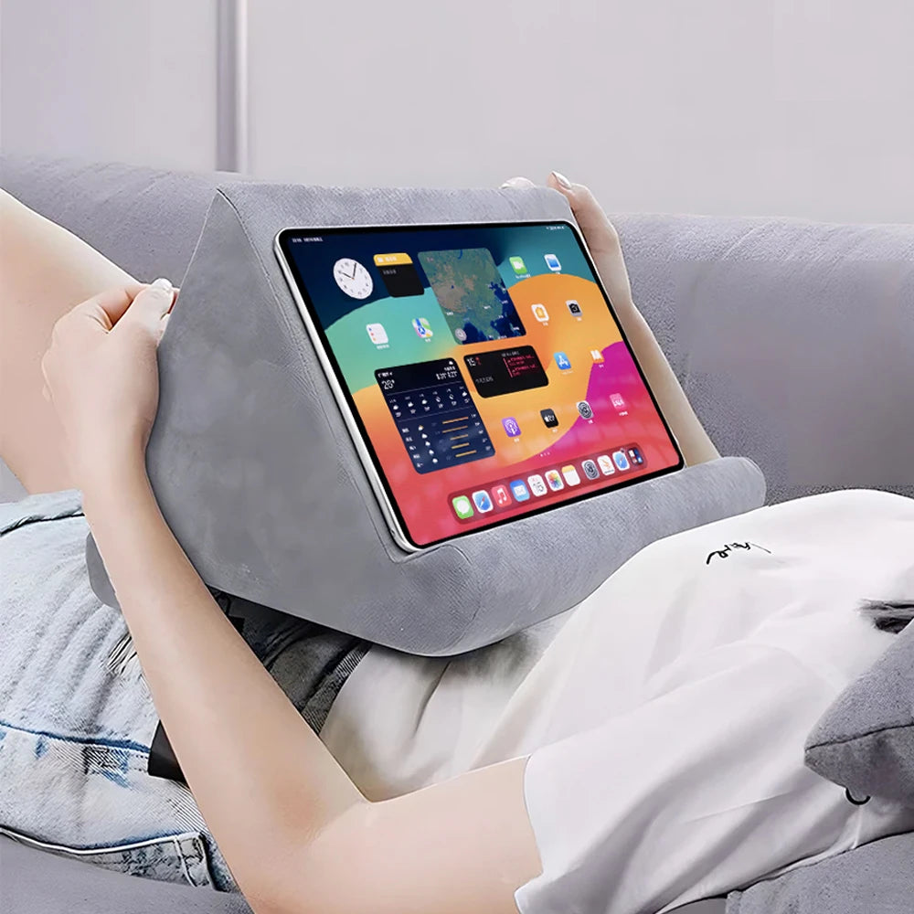 Purilite Select Sponge Pillow Tablet Holder | Multi-Angle Soft Support Stand | Tablet & Mobile Phone Reading Pillow