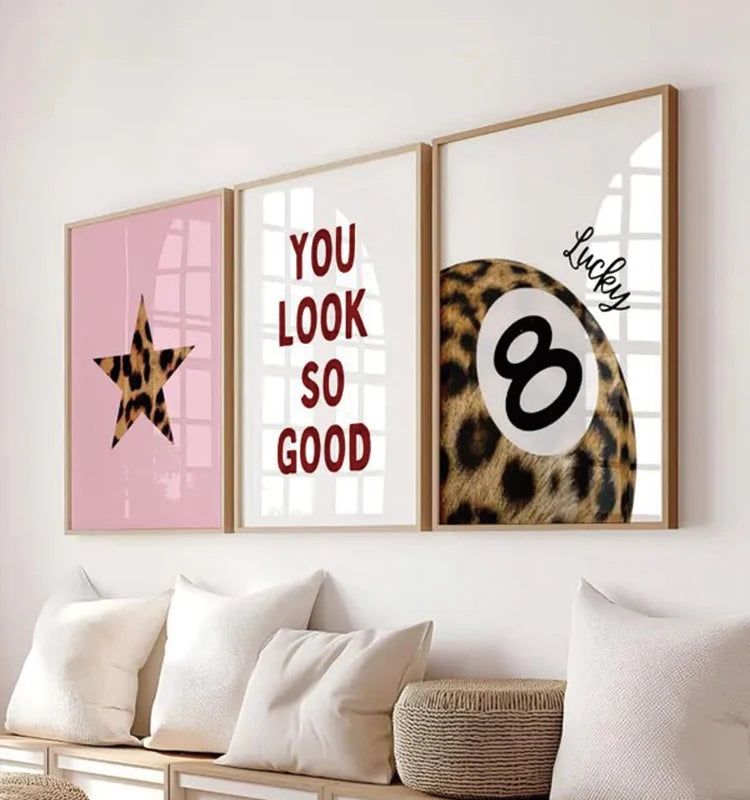 Purilite Select Modern Leopard Print 8 Ball Wall Art