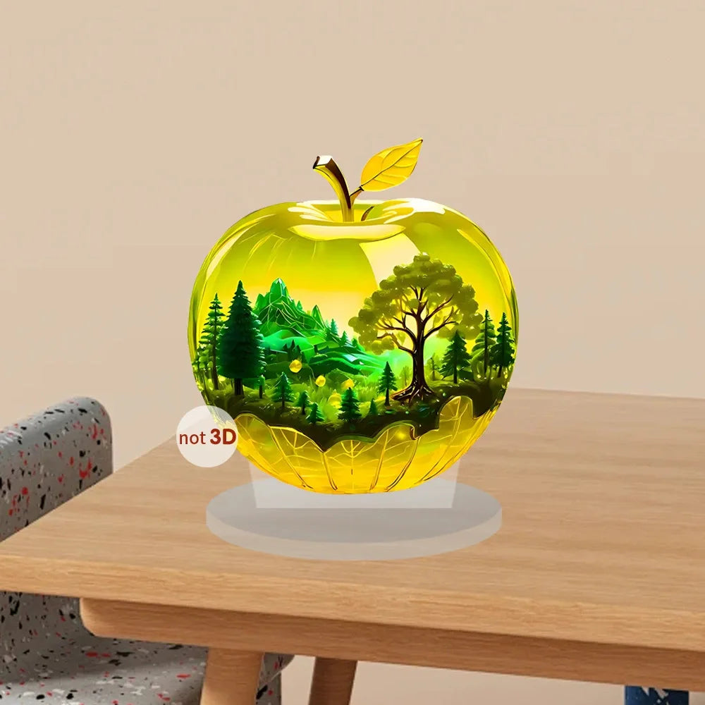 Purilite Select 2D Acrylic Apple Shape Table Ornaments
