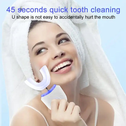 Purilite Select Wireless Rechargeable Silicone Bristle U-Shaped Electric Toothbrush