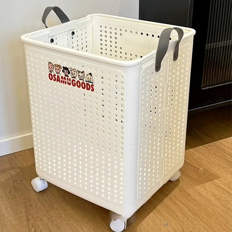 Purilite Select Foldable Dirty Clothes Basket with Wheels