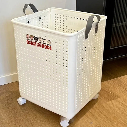 Purilite Select Foldable Dirty Clothes Basket with Wheels
