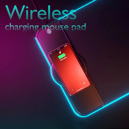 Purilite Select RGB Wireless Charging Gaming Mouse Pad with 15W Fast Charging