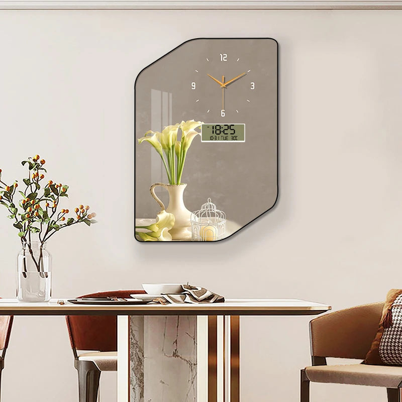 Purilite Select Large Size Aluminum Alloy Framed Artwork Wall Clock