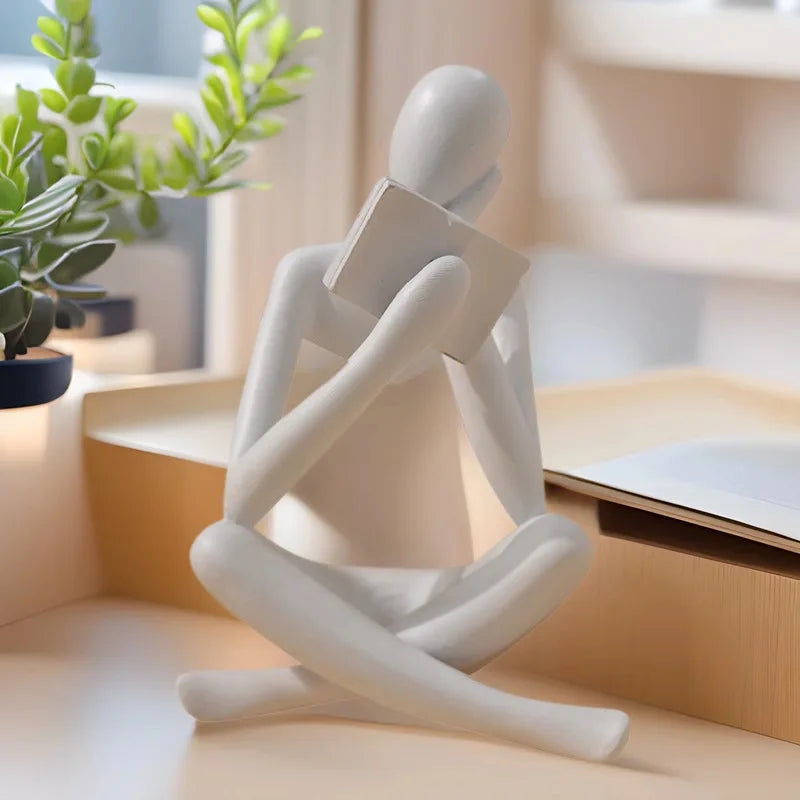 Purilite Select Light Luxury Abstract Reading Figure Statue