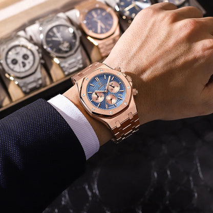 POEDAGAR 926 Original Luxury Men’s Stainless Steel Chronograph Quartz Watch