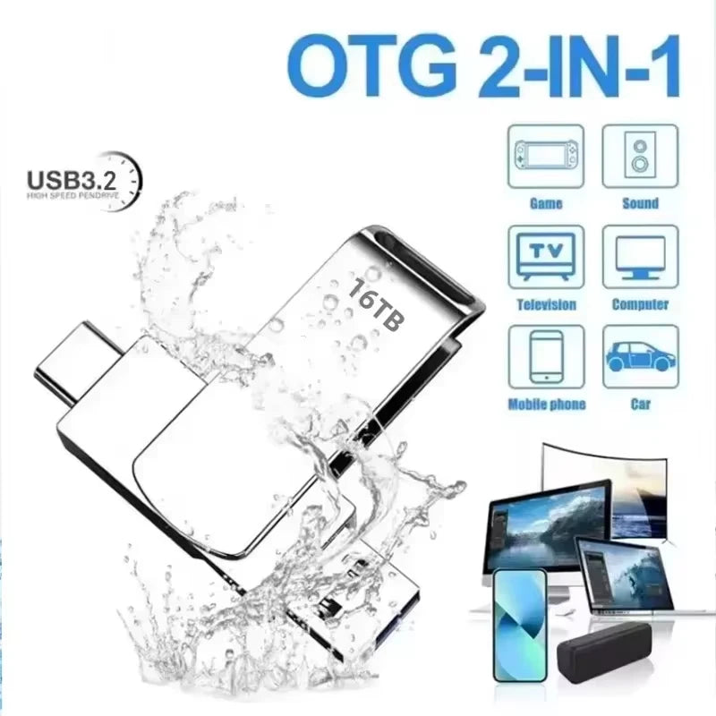 Purilite Select USB 3.2 High-Speed Metal Flash Drive, Portable Waterproof USB Memory Stick for PC, Laptop & Data Storage