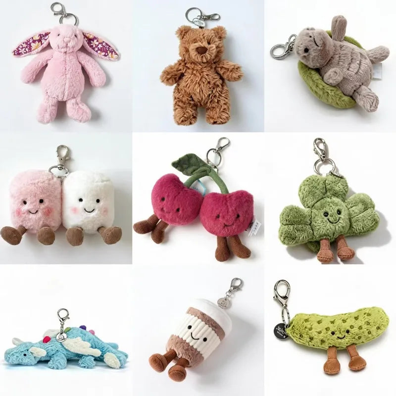 Purilite Select Plush Keychain Decorative Pendant Soft PP Cotton Collectible Accessory (Set of 5)