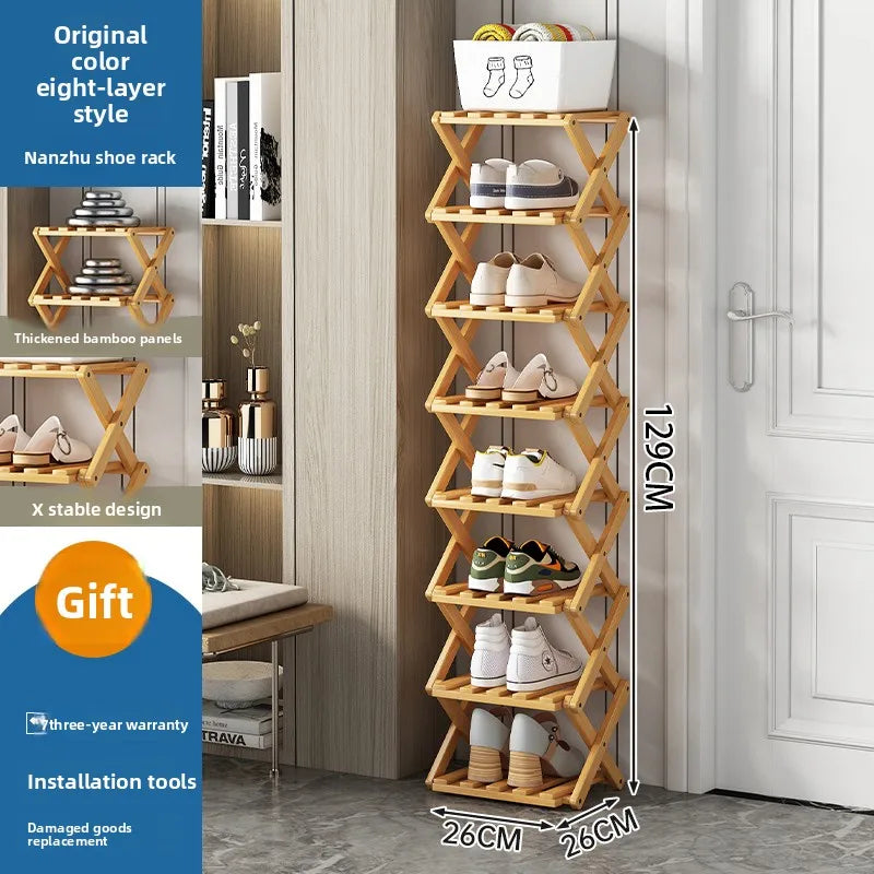 Purilite Select Narrow Wooden Shoe Rack