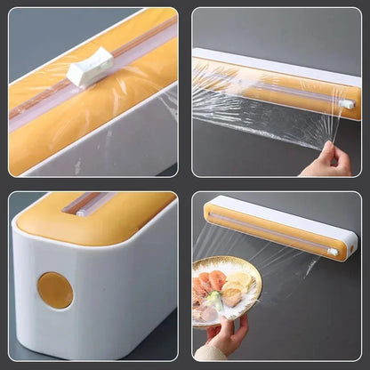 Purilite Select | Kitchen Disposable Cling Film Cutter | Suction Food Wrap Cutting Box for Refrigerator and Countertop