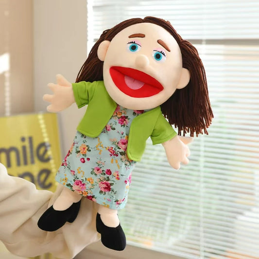 Purilite Select Plush Hand Puppet Family Set | Soft Open Mouth Character Puppets for Kids | Interactive Educational Storytelling Toys
