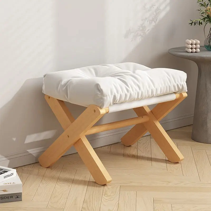 Purilite Select Wooden Footstool for Living Room