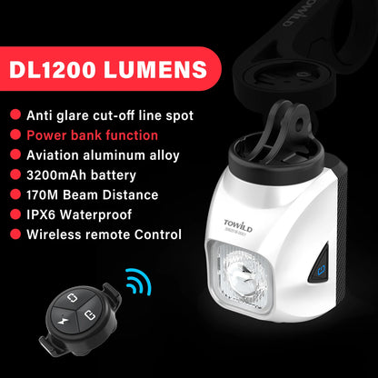 Purilite Select DL1200S/DL1700 Bicycle Light With Cut-Off Line Beam