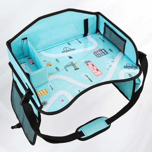 Purilite Select Kids Travel Tray for Car Seat Waterproof Activity Desk with Storage Pockets