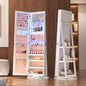 Purilite Select 360° Rotating Jewelry Cabinet with Full-Length Mirror – Bedroom Makeup Storage Dressing Mirror Cabinet