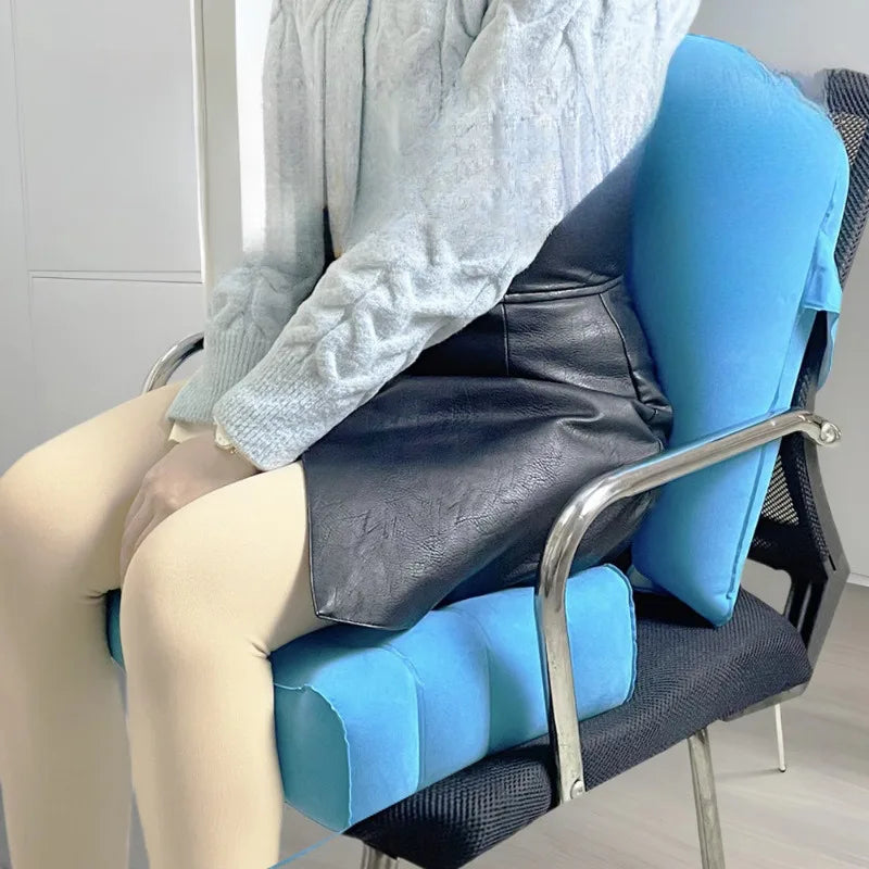 Purilite Select Inflatable Butt Lift Pillow Set | Lightweight Seat Cushion with Back Support | Portable Comfort Cushion with Carrying Bag