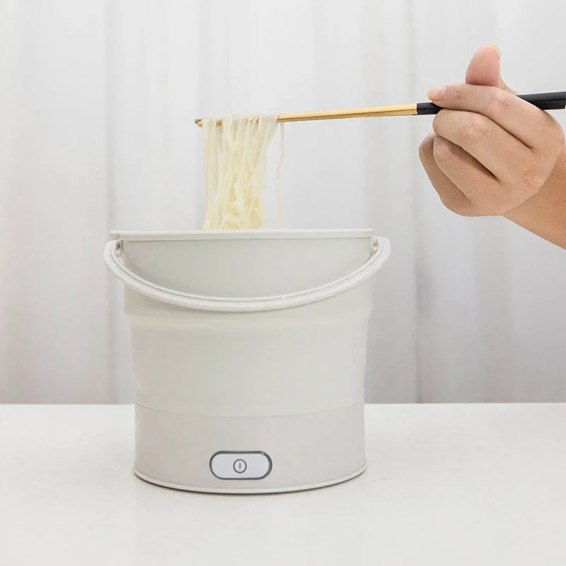 Purilite Select Foldable Electric Cooker | Mini Multifunction Hot Pot & Food Steamer | Dual Voltage 110V/220V Travel Noodle Cooker