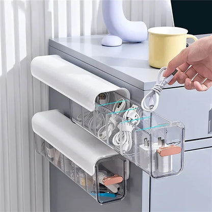 Purilite Select Wall-Mounted Underwear & Sock Storage Box | Closet Bra & Garments Holder | Drawer Case | Large Cloth Compartment Space-Saving
