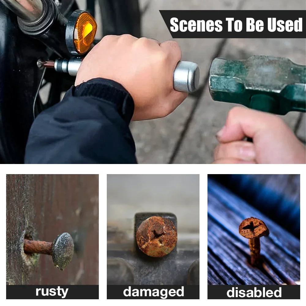 Purilite Select | Manual Impact Screwdriver Set | 7 / 12 / 13 PCS Reversible Impact Driver Kit | Heavy Duty Hand Repair Tool