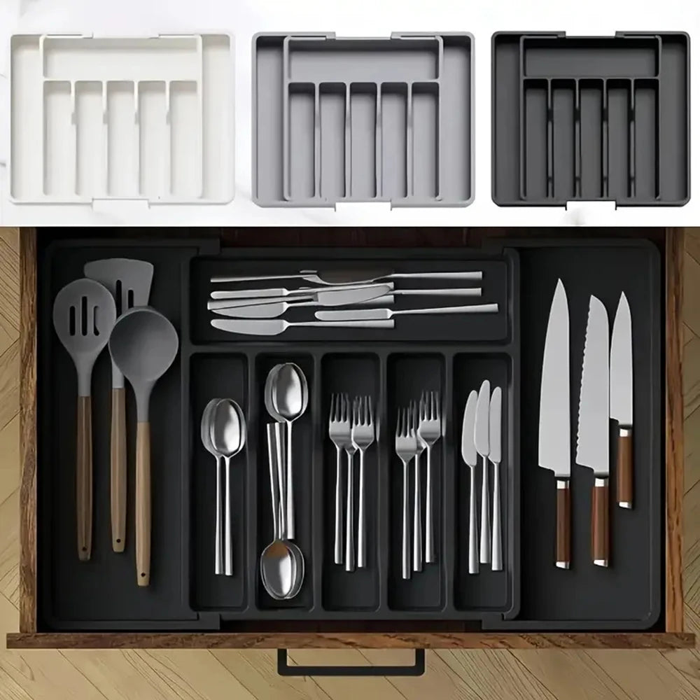 Purilite Select Household Expandable Cutlery Storage Box