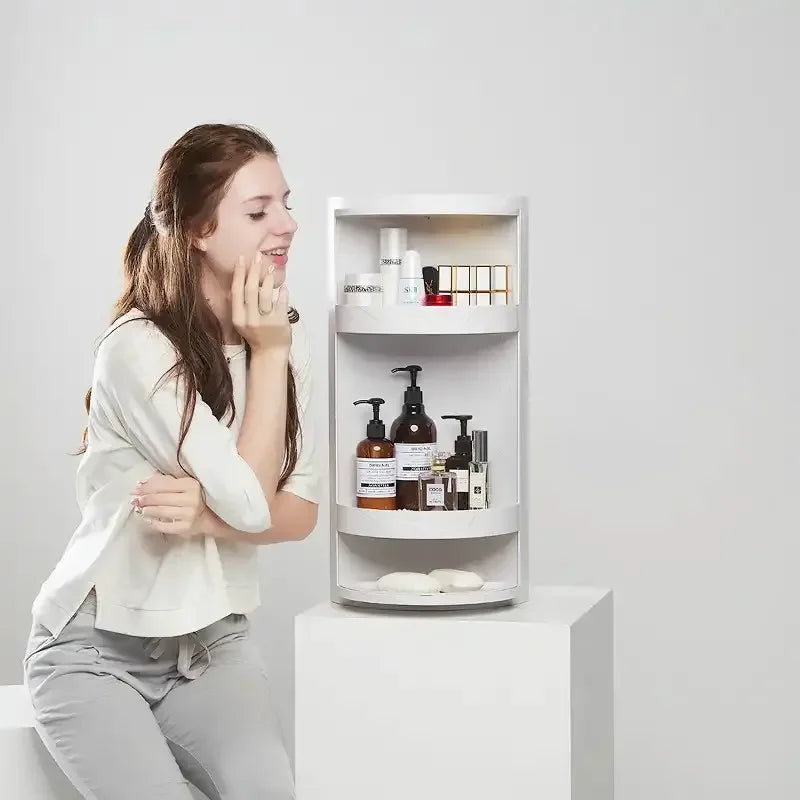 Purilite Select 360° Rotating Triangle Corner Shelf Multi-Layer Bathroom & Kitchen Storage Rack