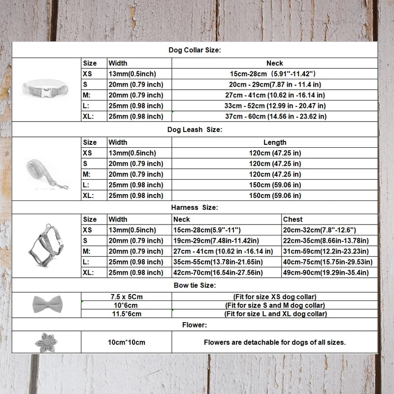 Purilite Select Custom Design Dog Collar, Leash, Harness & Bow Set