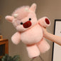 Purilite Select Fluffy Sitting Cattle Plush Toy Soft Stuffed Animal Doll Cozy PP Cotton Companion Gift for Kids & Home Decor