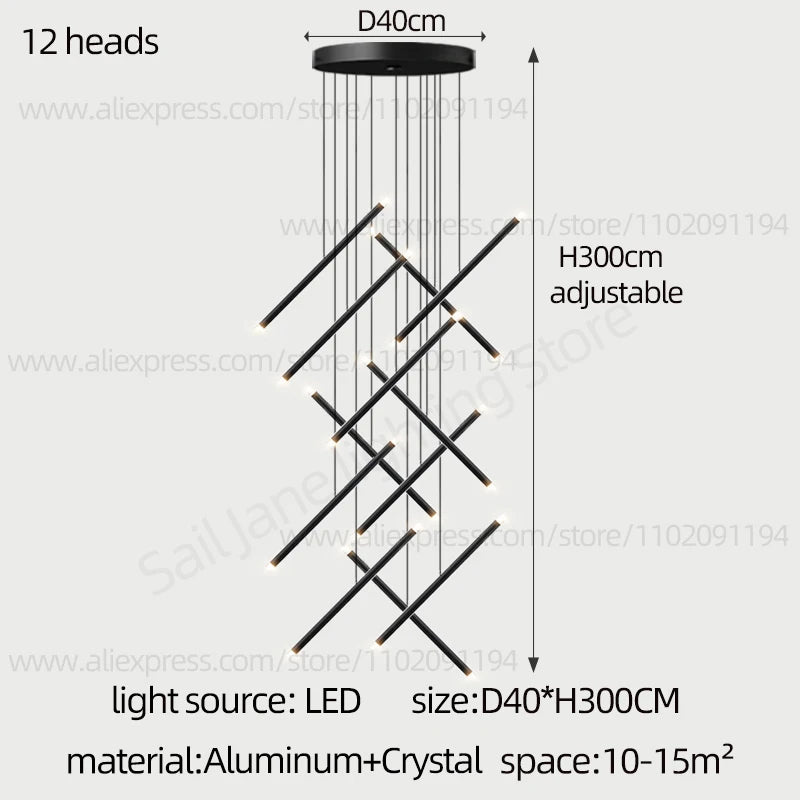 Purilite Select Nordic Style Staircase Pendant Lamp