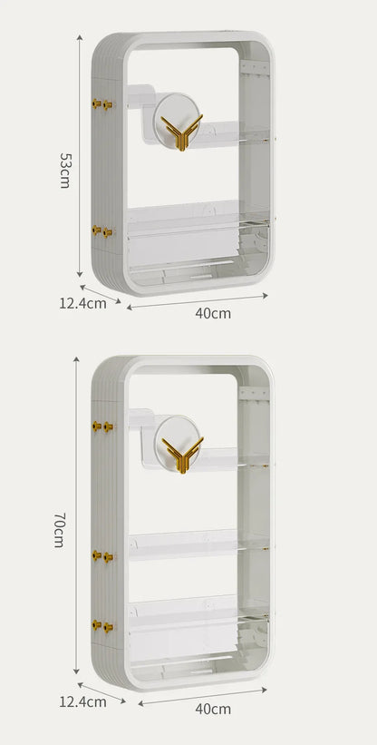 Purilite Select Multi-Layer Wall Mounted Storage Shelf | Large Capacity Organizer for Bathroom Kitchen Cosmetics and Household Items