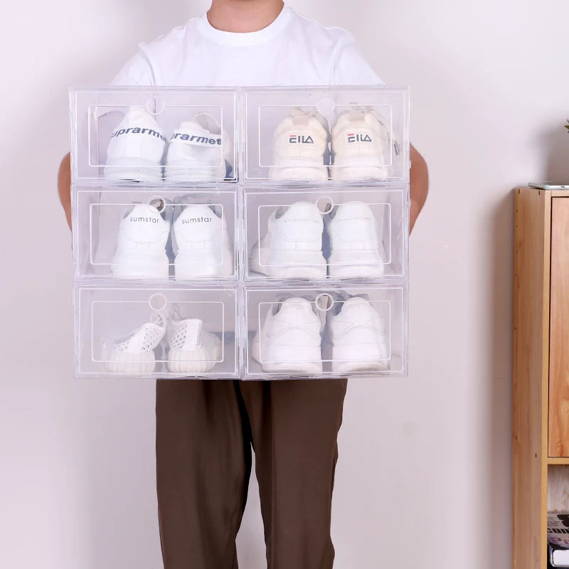 Purilite Select 6pcs/set High-Transparency Shoe Storage Organizer Box