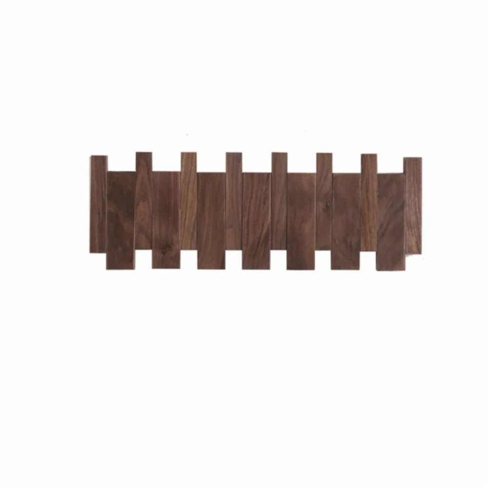 Purilite Select Creative Wall Mounted Wood Coat Rack | Piano Key Shaped 8 Hooks | Hats and Jacket Organizer | Entry Door and Home Decor